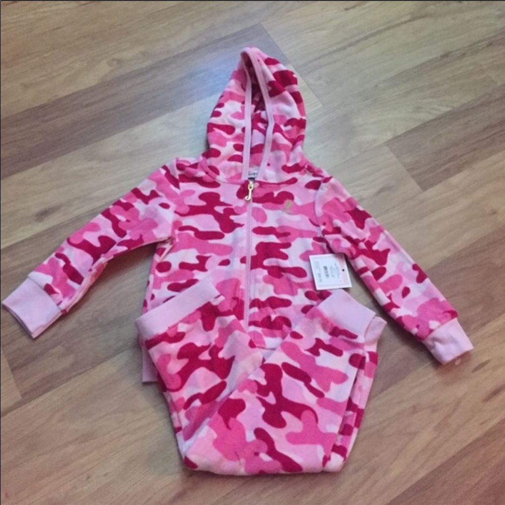 Juicy couture 2T pink camo sweatsuit NWT